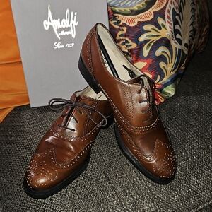 Amalfi Women's Rich Brown Leather Oxfords